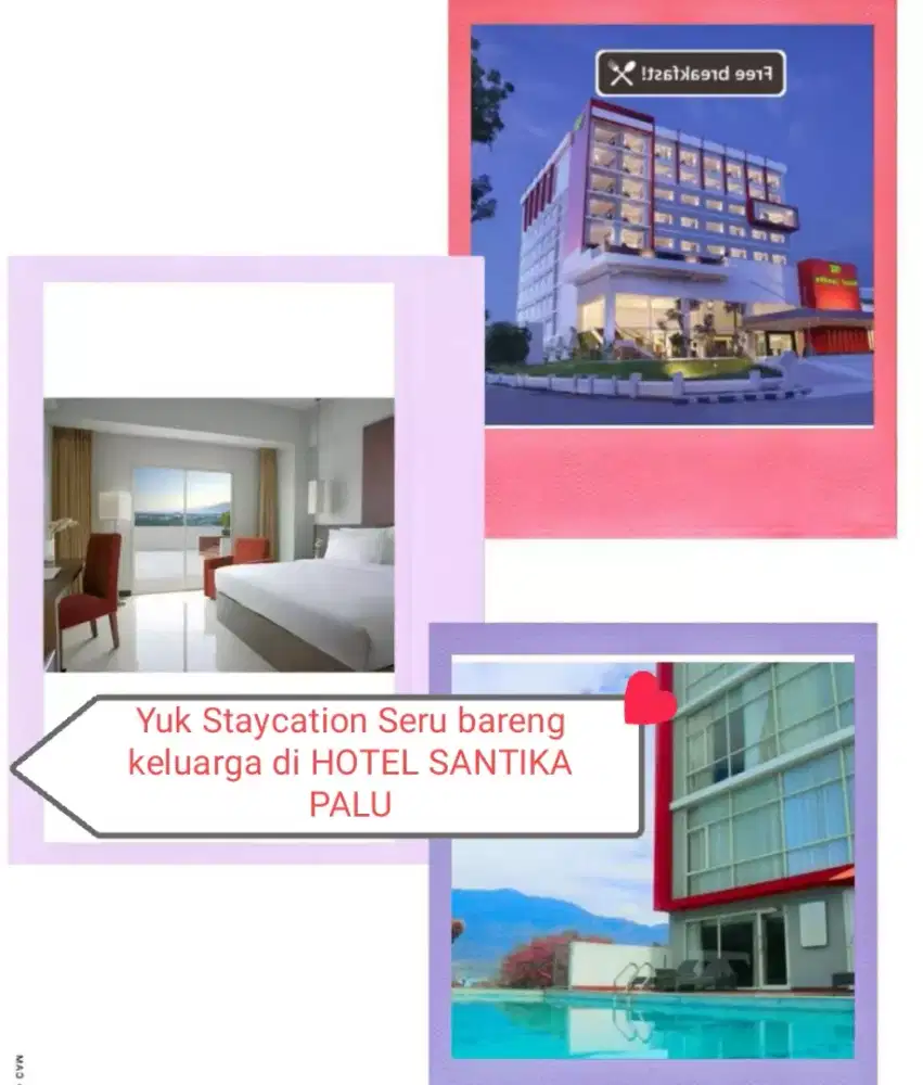 Dijual 1 Voucher Hotel ,nikmati Staycation Super Seru di Hotel Santika