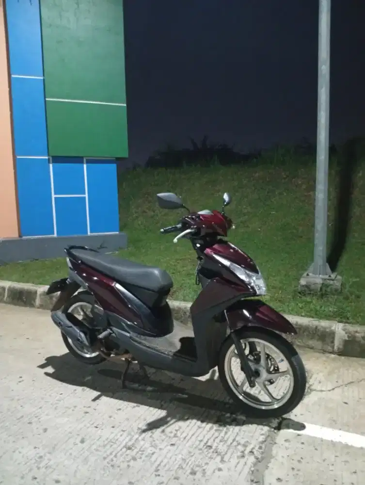 beat fi 2012 warna merah plat F lengkap sampe faktur murah