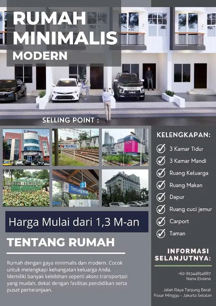 Turun Harga! Rumah Mewah SHM Di Tanjung Barat Raya Jakarta Selatan