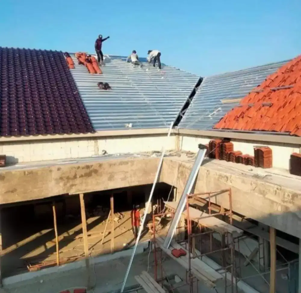 Renovasi rumah bongkar pasang atap Alintepasang