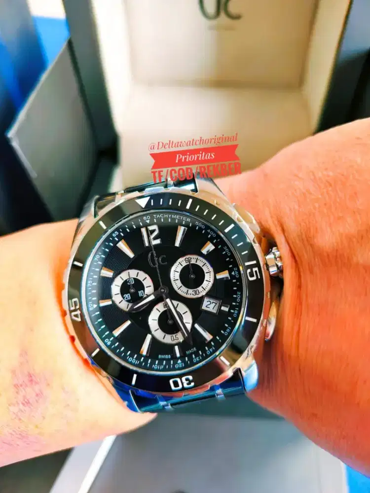 Gc Guess Collection XXL Sports Ceramic Series Black Swizz Fullset Ori