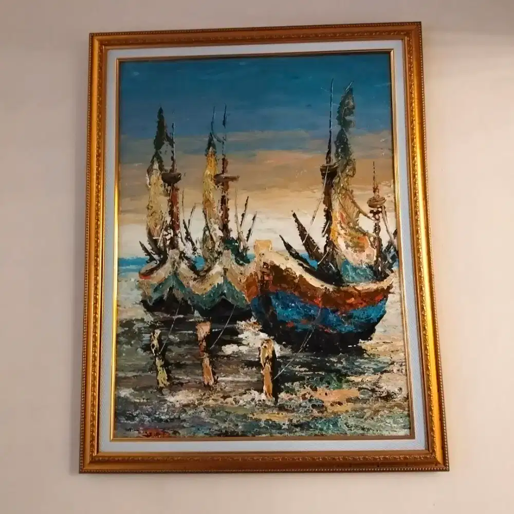 Lukisan timbul Perahu Layar