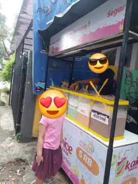 Dijual gerobak minuman viral (es kobok naik level pasti ramai pembeli)