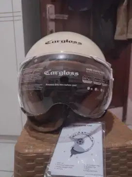 Helm Cargloss YRH Hijab Graphic Retro Half Face - Ocean Mocca