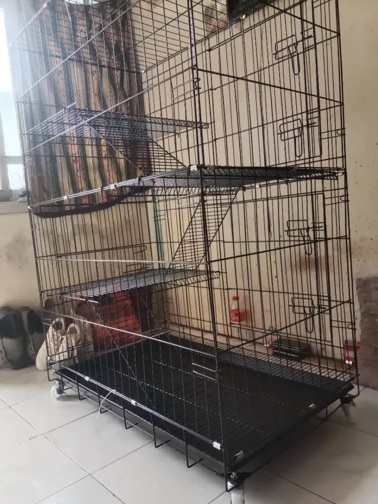 Kandang kucing tingkat jumbo bahan tebal