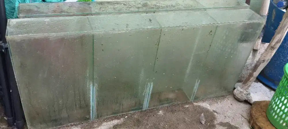 kaca ex tempat buah dan kaca aquarium