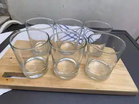 1 set isi 6 gelas  gelas kaca beling cocktail, Merk Ikea