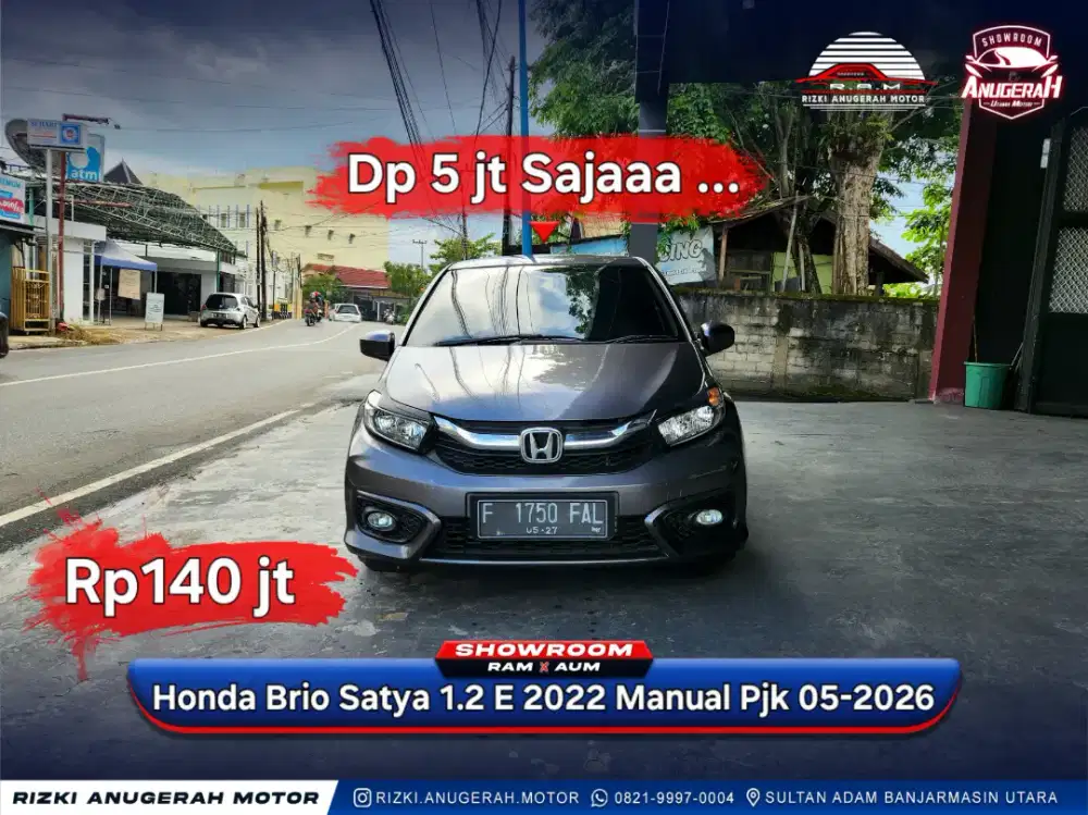 Dp 5jt Brio Satya 1.2 E MT 2022 Pjk 05-2025
