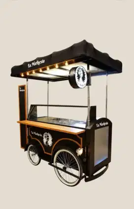 Booth unik gerobak kekinian rombong modern