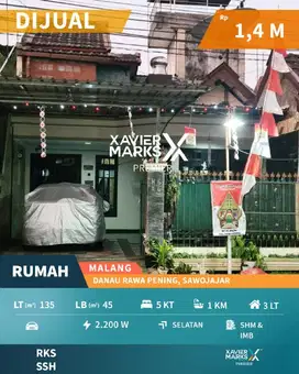 Rumah Ada Tempat Usaha Di Danau Rawa Pening Sawojajar Malang