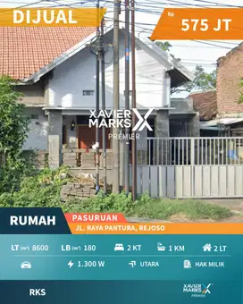 Rumah Strategis Di Jalan Raya Pantura Rejoso Pasuruan