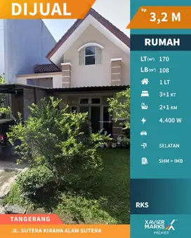 Rumah Nyaman Di Jl Sutera Kirana Alam Sutera Tangerang