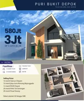Dijual Murah Rumah Dekat ke Stasiun Citayam