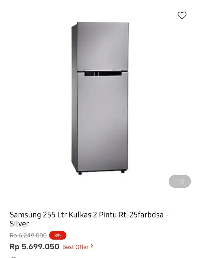 KULKAS SAMSUNG 2 PINTU 255 liter