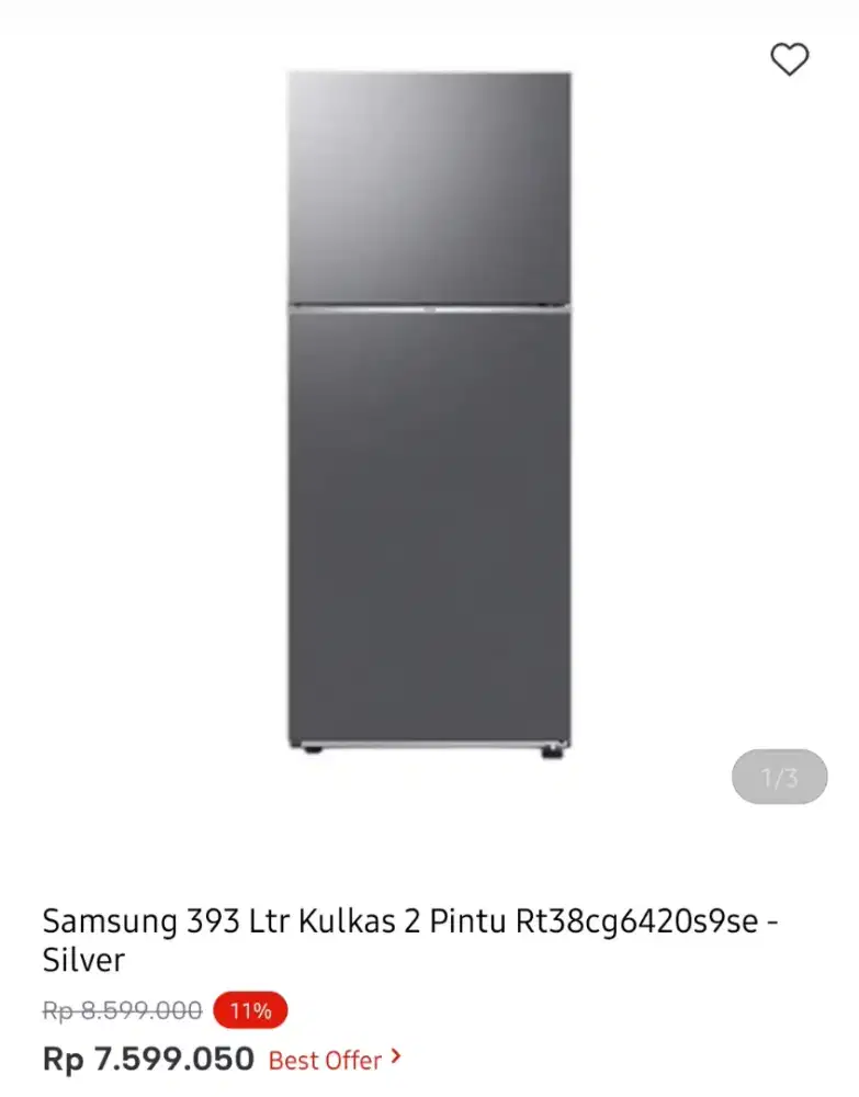 KULKAS SAMSUNG 2 PINTU 393 liter