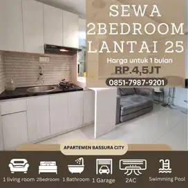 2kamar sewa furnish samping mall bulanan apartemen bassura city