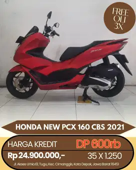 HONDA NEW PCX 160 CBS 2021 CASH/KREDIT SYARAT MUDAH KTP/KK