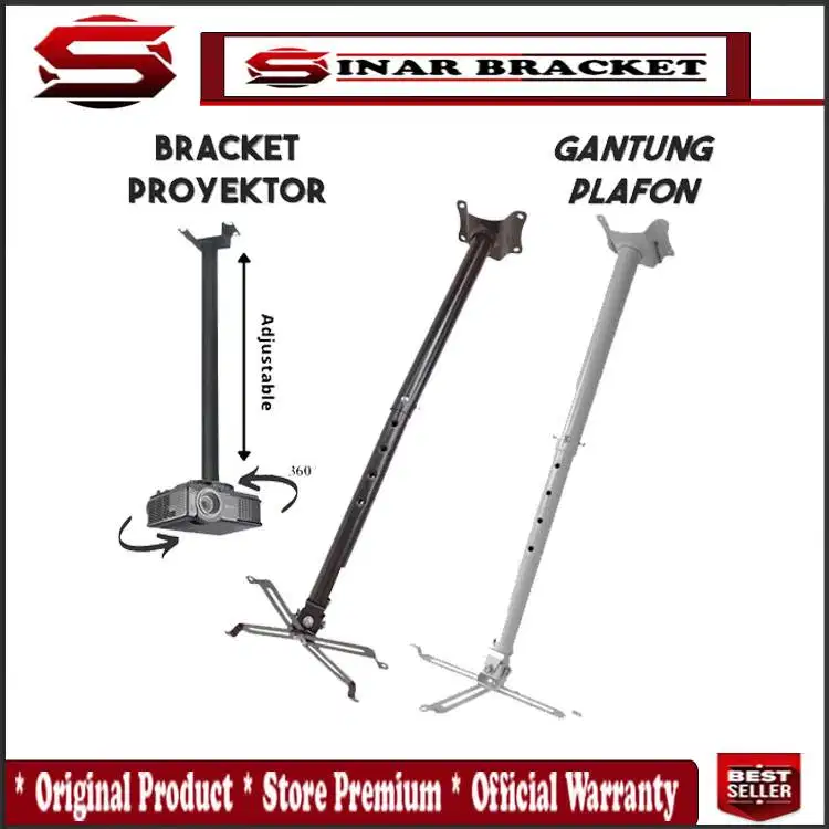 Bracket Projector Universal 2 Meter - Bahan Besi Tebal - Tahan Karat