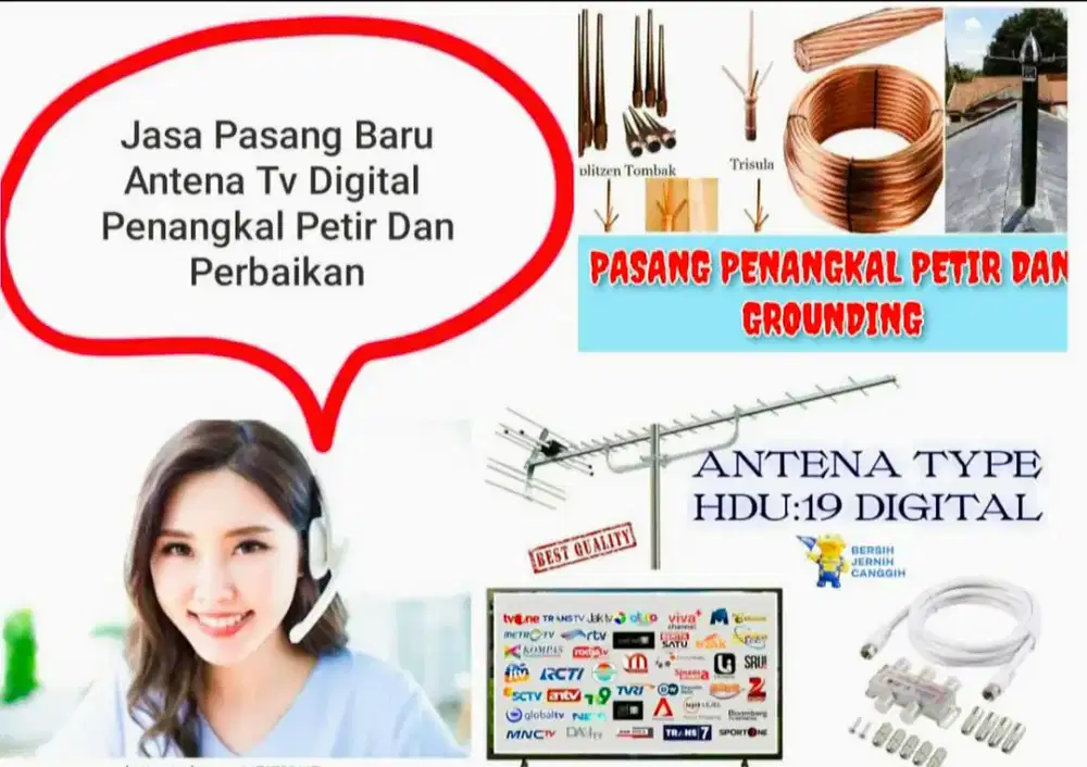 Sentral Perlengkapan Pemasangan Antena TV Dan Instalasi