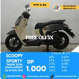 HONDA SCOOPY SPORTY TAHUN 2024 BISA CASH KREDIT ATAU TUKAR TAMBAH