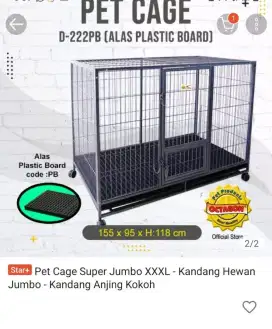 Dijual murah beliny 4,5 jt kandang untuk hewan anjijng atau kucing
