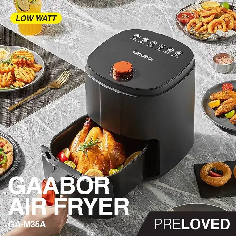 Gaabor Air Fryer Low Watt Mesin Penggorengan Tanpa Minyak Anti Lengket