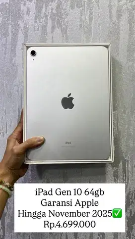 iPad Gen 10 64gb garansi Nov 2025