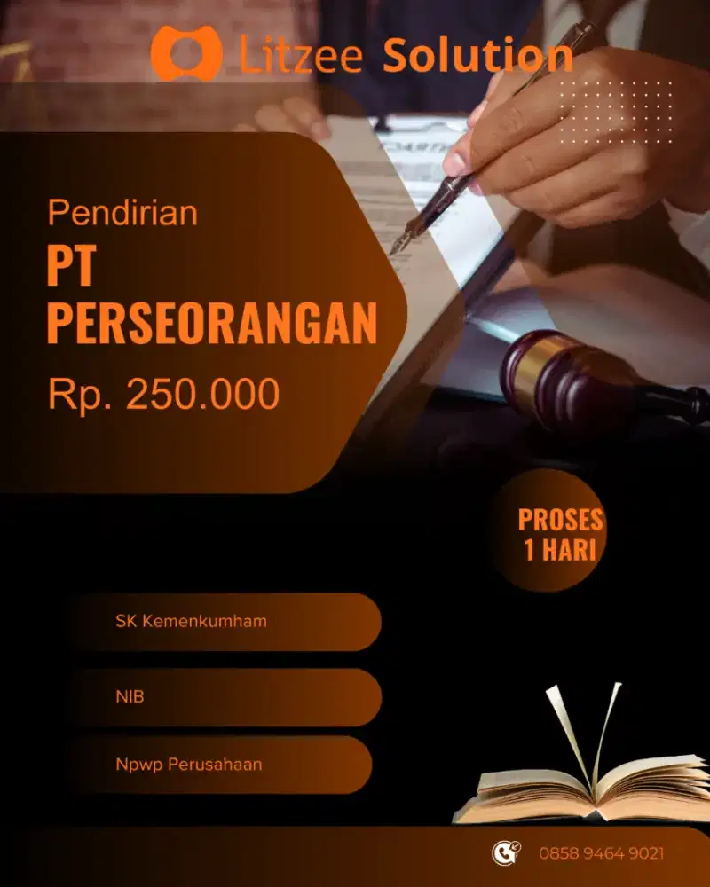 Pendirian PT perseorangan, website, press release, iklan bersponsor