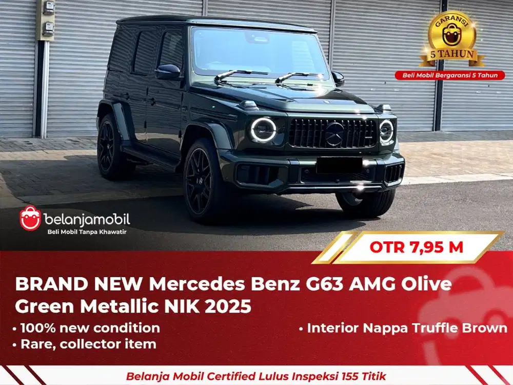 [ GARANSI 5TH ] Mercedes Benz Mercy G63 G 63 AMG Olive Green 2025/2024