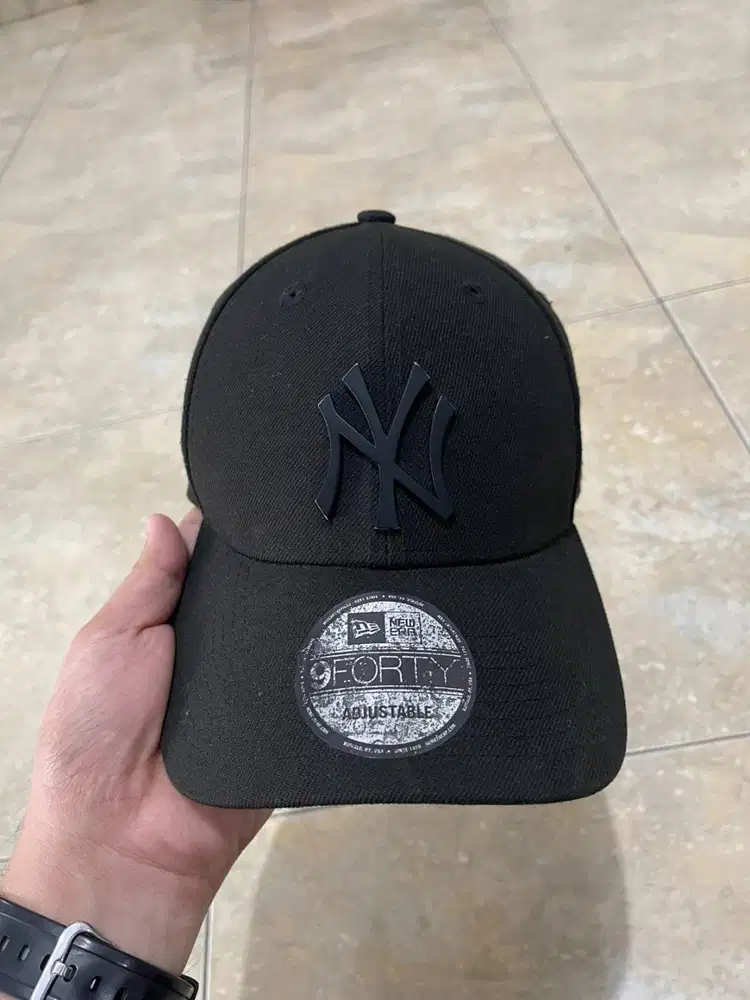 Topi New era cap 9forty metal black original 100%