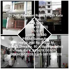 Dijual dan Disewakan Ruko di Jl. Bali Makassar