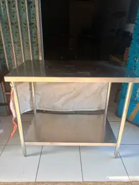Meja Stainless ukuran T 90 , P 100 , L 60