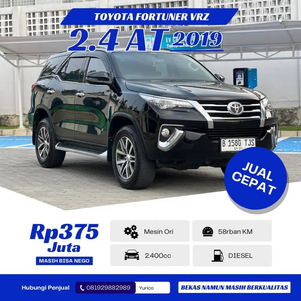 [KM 58RB] Toyota Fortuner VRZ 2.4 Diesel AT 2019