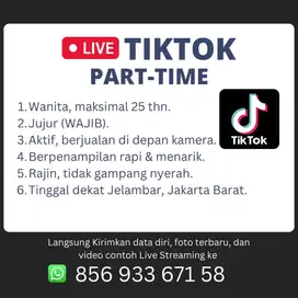 HOST LIVE STREAMING PART TIME (SABTU ONLY)