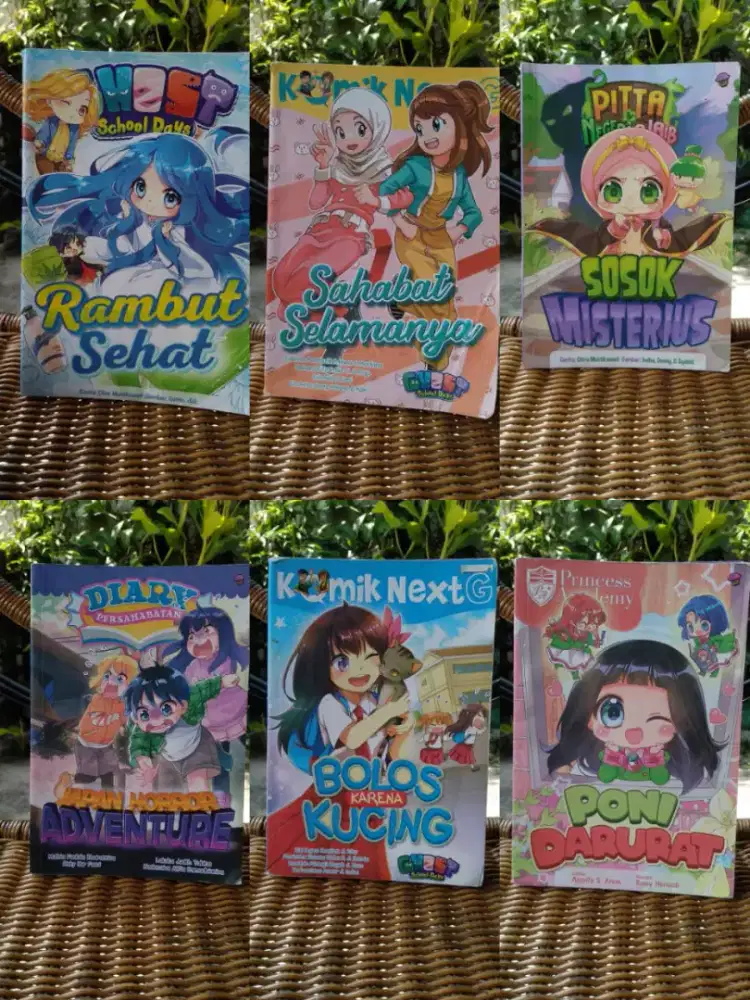 Jual Paket  buku Komik/novel anak bekas masih bagus.