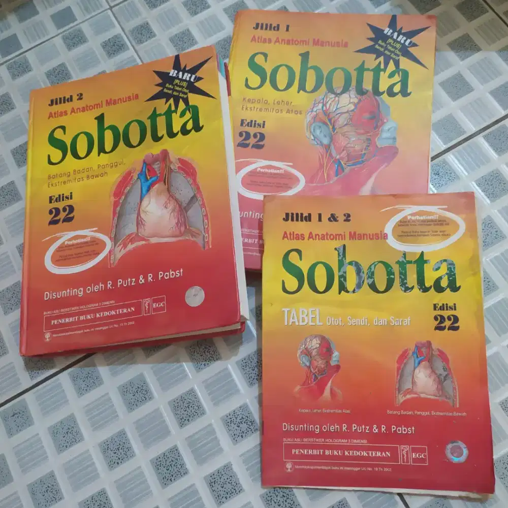 1 set isi 3 SOBOTTA BUKU KEDOKTERAN