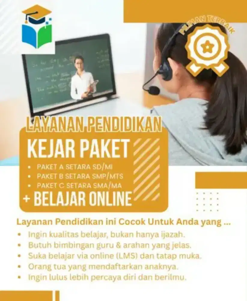 Kejar Paket A, B, dan C Berijazah Resmi Harga Terjangkau