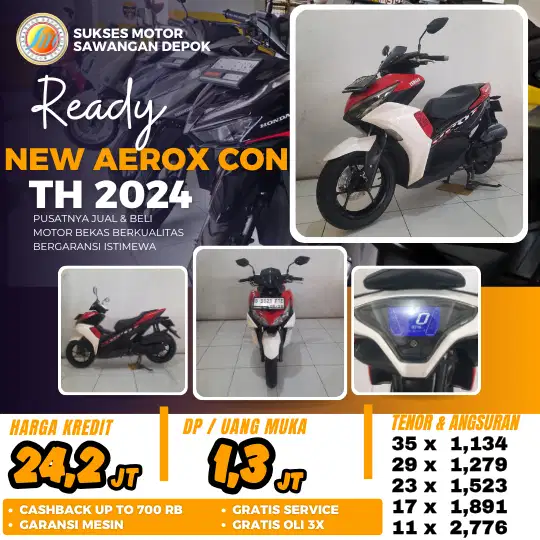 PROMO CASH KREDIT YAMAHA AEROX NEW TH 2024 UNIT MULUS BERGARANSI