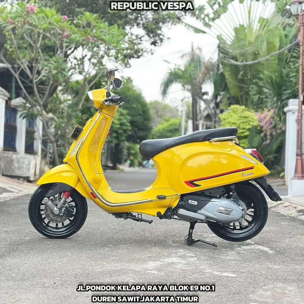 PIAGGIO VESPA SPRINT S150 IGET ABS TH 2020 WARNA YELLOW PERFECT CONDIT