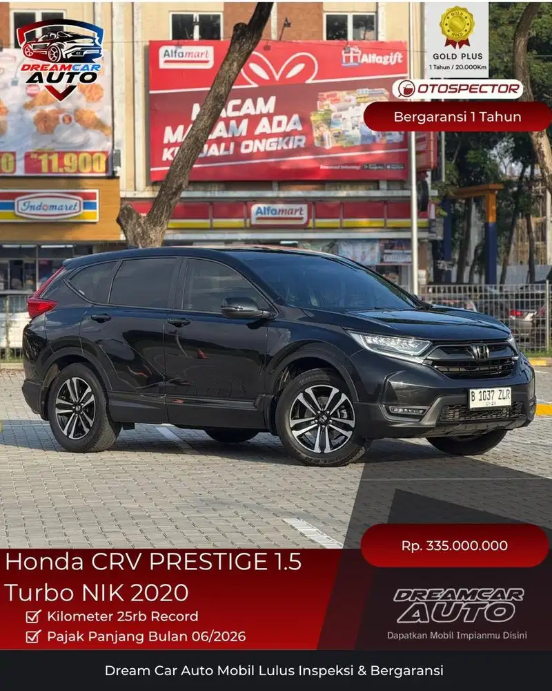 Honda CRV PRESTIGE TURBO NIK 2020 KM 25RB CR-V HITAM BLACK