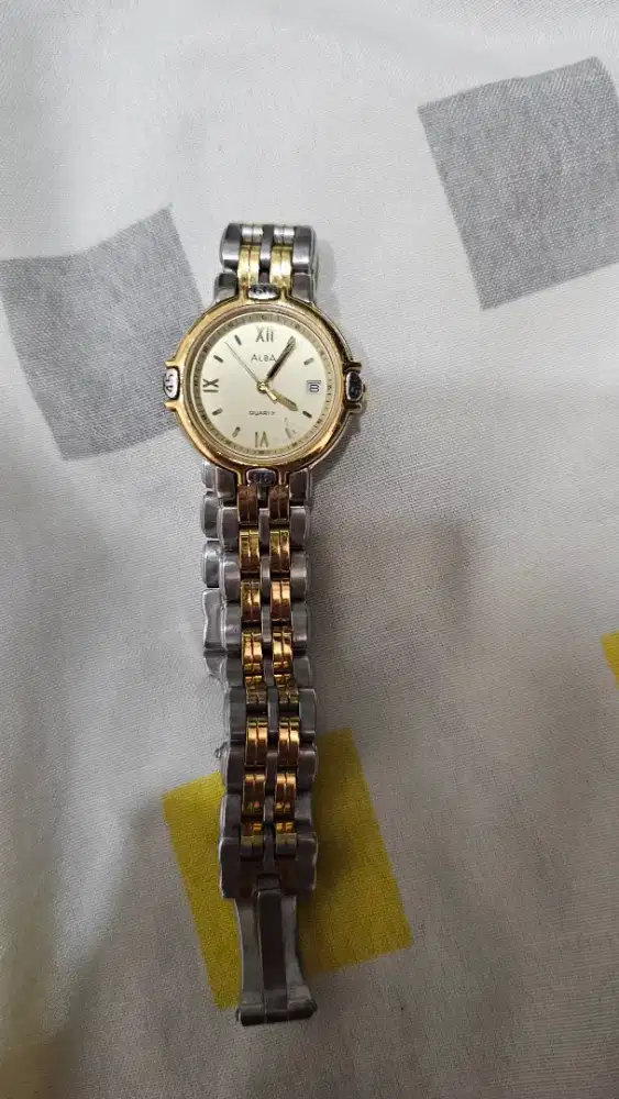 Jam Tangan Alba Quartz – Two Tone Gold/Silver (Second)