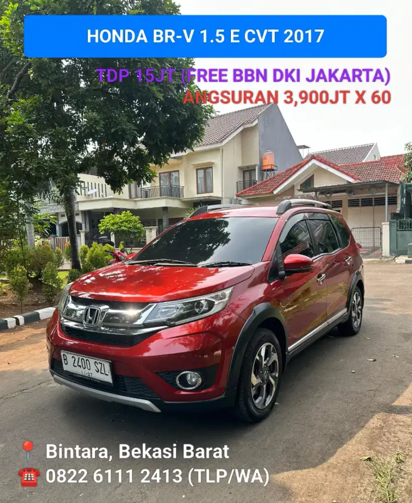 Honda BR-V 1.5 E CVT 2017 Full Original Low KM DP Minim Bonus BBN