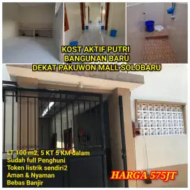 Jual Kost Aktif Full Penghuni Dekat Mall Pakuwon Solobaru