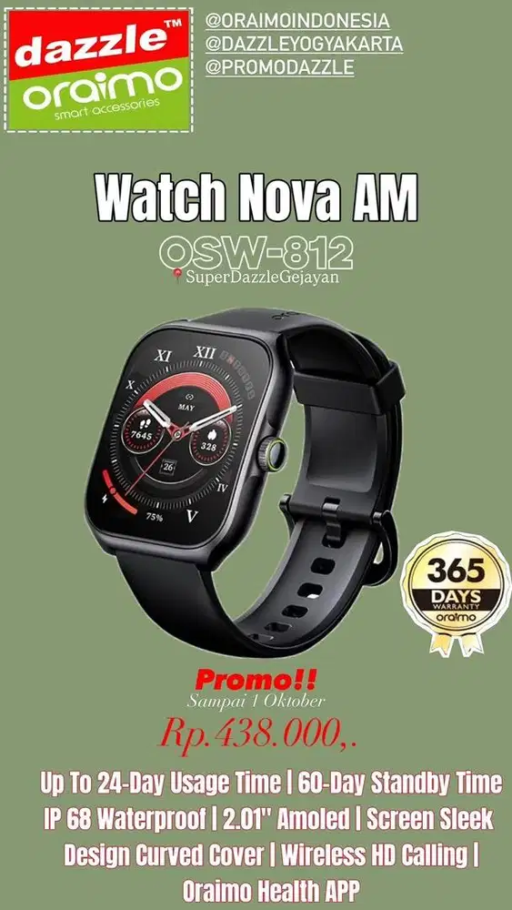 Smartwatch Amoled Oraimo OSW-812