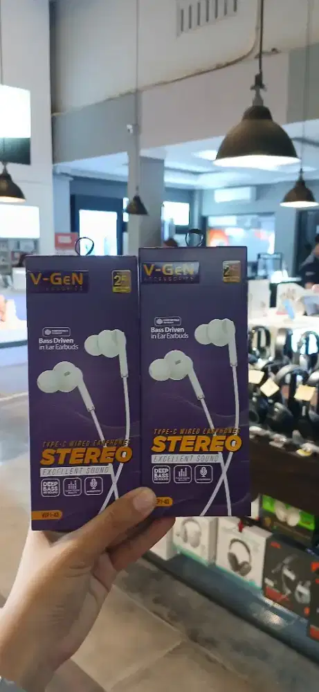 Earphone V-GeN VEP1-43 Wired Handsfree Type C DAC Chip Deep Bass