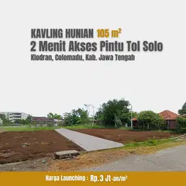2 Menit Akses Pintu Tol Solo, SHM, 105 m2