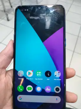 Hp realme 3 4/64 lengkap mulus