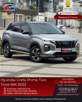 Hyundai Creta Prime Two Tone NIK 2022 Silver Style 2023