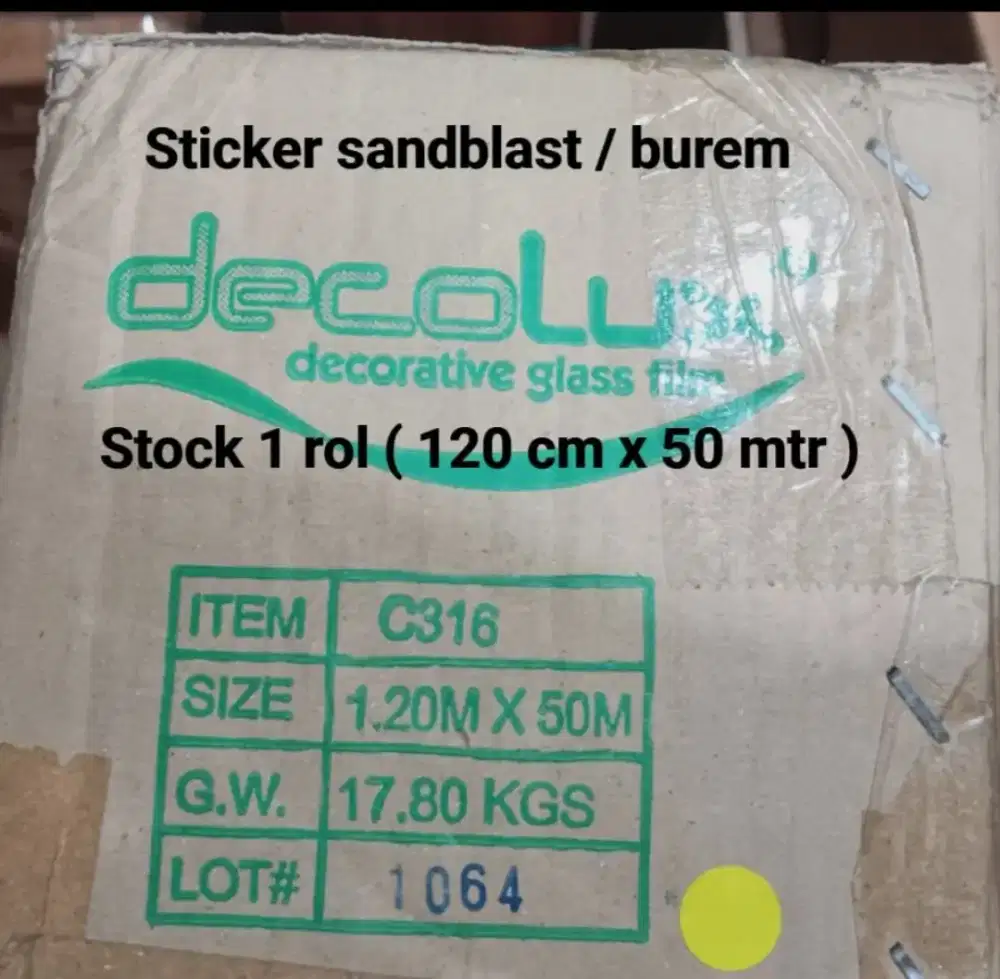 Sticker sanblast buram