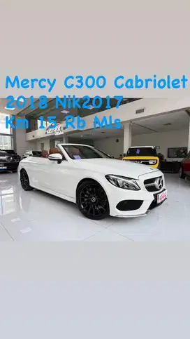 Mercy C300 Cabriolet 2018 Nik17 White on Red Siap pakai